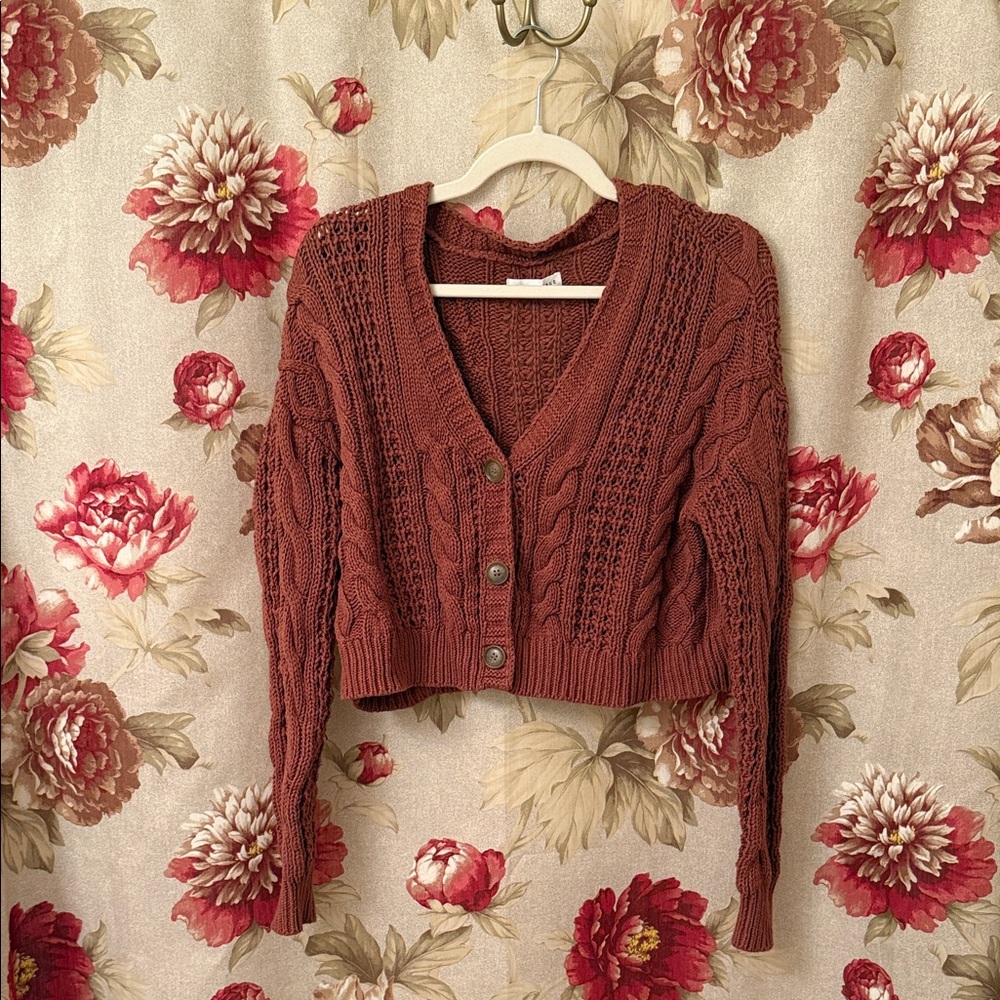 Aeropostale Cable Knit Cardigan Sweater 🧶